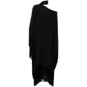 Zwart Zee Kleding met Franje Taller Marmo , Black , Dames