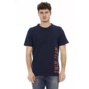 Gedrukt Army Katoenen T-shirt Bikkembergs , Blue , Heren