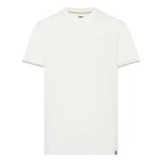 T-shirt van katoenmix Boggi Milano , White , Heren