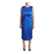 Blauwe Sheath Sleeveless Midi Jurk P.a.r.o.s.h. , Blue , Dames