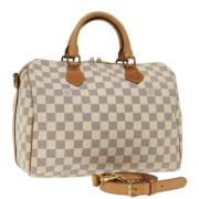 Pre-owned Canvas handbags Louis Vuitton Vintage , White , Dames