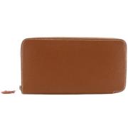 Pre-owned Leather wallets Hermès Vintage , Brown , Dames