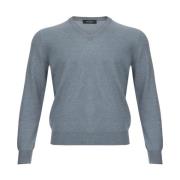 Cashmere V-hals trui Gran Sasso , Gray , Heren