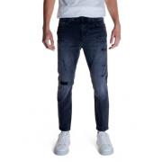 Cropped Jeans Collectie Katoen Elastaan Antony Morato , Black , Heren