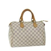 Pre-owned Canvas handbags Louis Vuitton Vintage , White , Dames