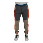 Multicolor Patchwork Katoenen Joggers Dsquared2 , Multicolor , Heren