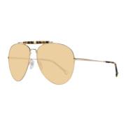 Gouden Aviator Zonnebril met Gradient Lenzen Tommy Hilfiger , Multicol...