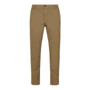 Slim Fit Piqué Chino Broek BomBoogie , Beige , Heren