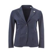 Twee-knopen jas Lardini , Blue , Dames