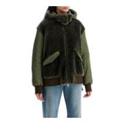 Shearling Inzet Bomberjack Blancha , Green , Dames