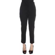 Zwarte Capri Broek van Katoenmix Ermanno Scervino , Black , Dames