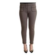 Grijze Skinny Broek met Logo Details John Galliano , Gray , Dames