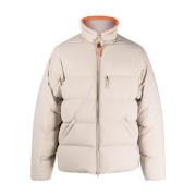 Gewatteerde Hoge Hals Rits Jas Junya Watanabe , Beige , Heren