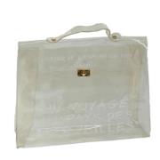 Pre-owned Vinyl handbags Hermès Vintage , White , Dames