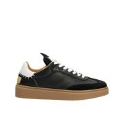 Leren Sneakers Bossa Nuovo Stijl Shabbies , Black , Dames