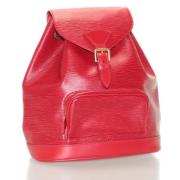 Pre-owned Leather backpacks Louis Vuitton Vintage , Pink , Dames