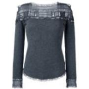 Grijze Kant Detail Trui Ermanno Scervino , Gray , Dames