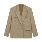 Taupe Bruine Wol Flanellen Jassen Stella McCartney , Beige , Dames