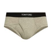 Slips met logo Tom Ford , Gray , Heren