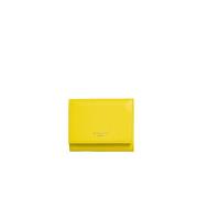 Mini Portemonnee met Logo In reliëf Front Trussardi , Yellow , Dames