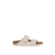 Suede Slide Sandalen Birkenstock , White , Heren