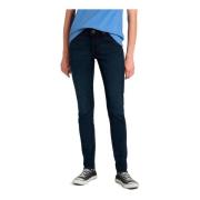 Blauwe Zip Jeans met Zakken Lee , Blue , Dames