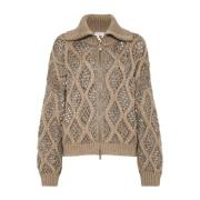 Luxe Sweaters Collectie Brunello Cucinelli , Brown , Dames