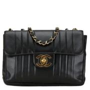 Pre-owned Leather shoulder-bags Chanel Vintage , Black , Dames