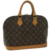 Pre-owned Canvas handbags Louis Vuitton Vintage , Brown , Dames