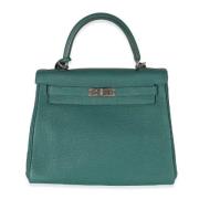 Pre-owned Leather handbags Hermès Vintage , Green , Dames