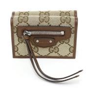 Pre-owned Canvas wallets Gucci Vintage , Beige , Dames