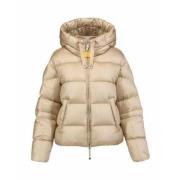 Korte glanzende nylonjas Tilly Beige Goud Parajumpers , Beige , Dames