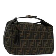 Pre-owned Canvas handbags Fendi Vintage , Brown , Dames