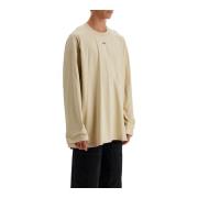 Oversized Longsleeve T-shirt Off White , Beige , Heren