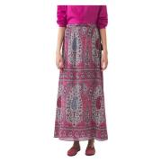 Print maxi rok Antik Batik , Multicolor , Dames