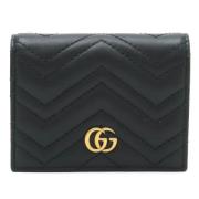 Pre-owned Leather wallets Gucci Vintage , Black , Dames