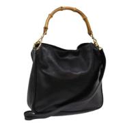 Pre-owned Leather shoulder-bags Gucci Vintage , Black , Dames