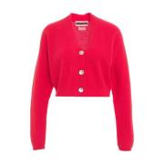 Rode Gebreide Kleding Aw24 voor Vrouwen Crush , Red , Dames