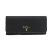 Pre-owned Leather wallets Prada Vintage , Black , Dames