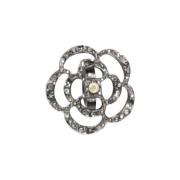 Pre-owned Metal rings Chanel Vintage , Gray , Dames