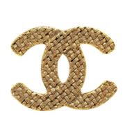 Pre-owned Metal brooches Chanel Vintage , Yellow , Dames