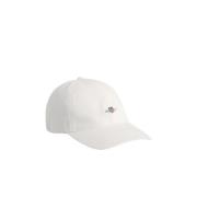 Witte Unisex Shield Cap Hoofddeksel Gant , White , Heren