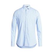 Gestreept Katoenen Overhemd Regular Fit Aquascutum , Blue , Heren