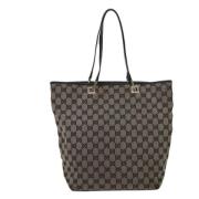 Pre-owned Canvas totes Gucci Vintage , Beige , Dames