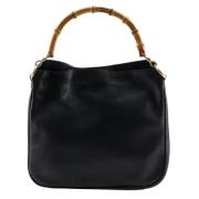 Pre-owned Leather gucci-bags Gucci Vintage , Black , Dames