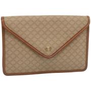 Pre-owned Canvas clutches Celine Vintage , Beige , Dames