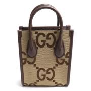 Pre-owned Canvas handbags Gucci Vintage , Beige , Dames