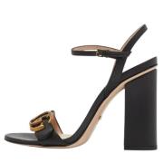 Pre-owned Leather sandals Gucci Vintage , Black , Dames