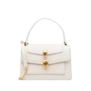 Pre-owned Leather shoulder-bags Bvlgari Vintage , White , Dames