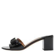 Pre-owned Leather sandals Salvatore Ferragamo Pre-owned , Black , Dame...